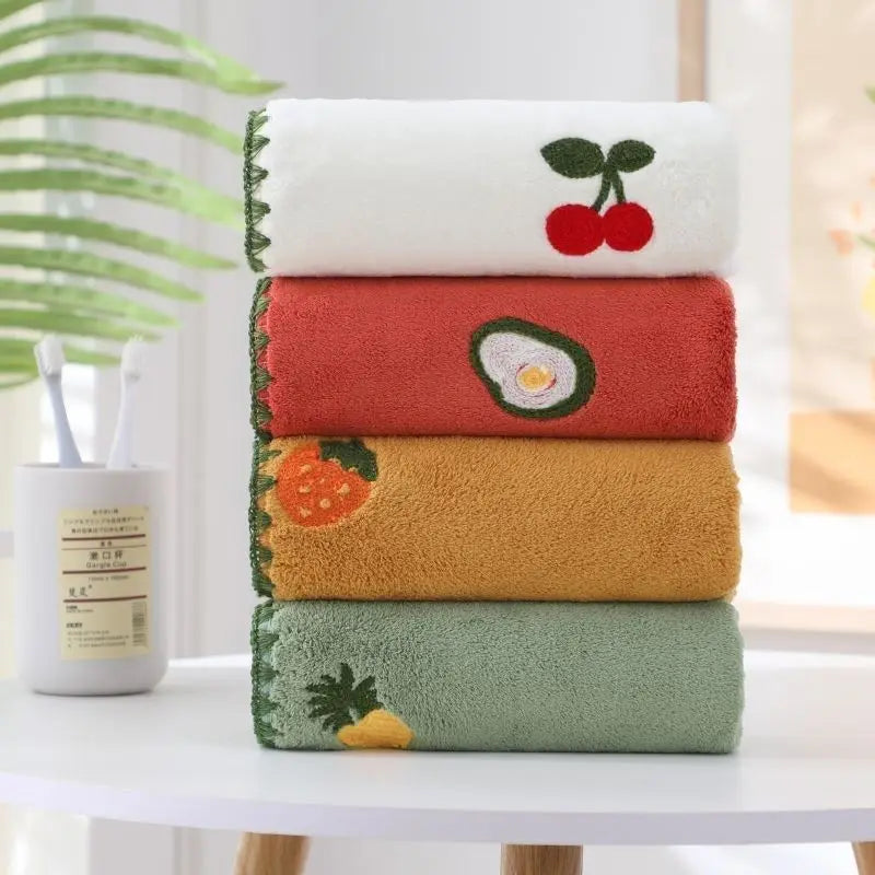 Cute Soft Face Towels Household Bathroom Absorbent Superfine Fiber Washcloth Couple Shower Hair Quick-drying 35x75cm Toalla New