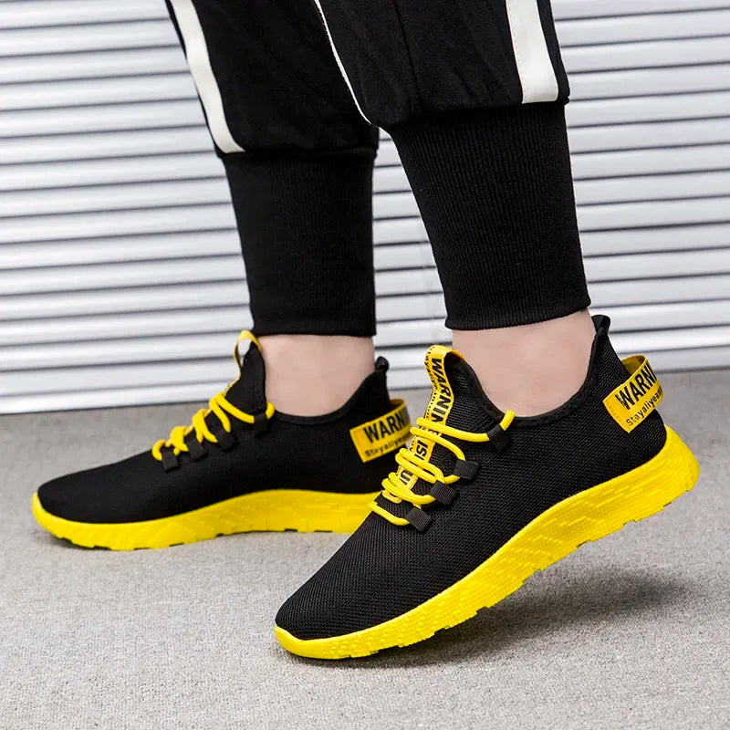 2023 Sneakers Light Set Feet Fly Woven Casual Mesh Summer Walking Fashion Solid Color Sports Vulcanized Men's Shoes