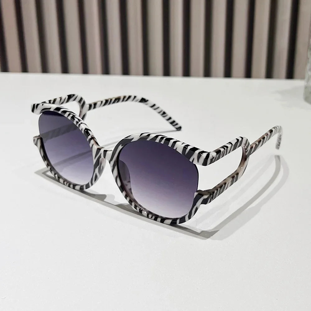 Women's Round Double Color Sunglasses Fashion Retro Shades Sunglasses Travel Street Photo Holiday Party UV Protection Glasses