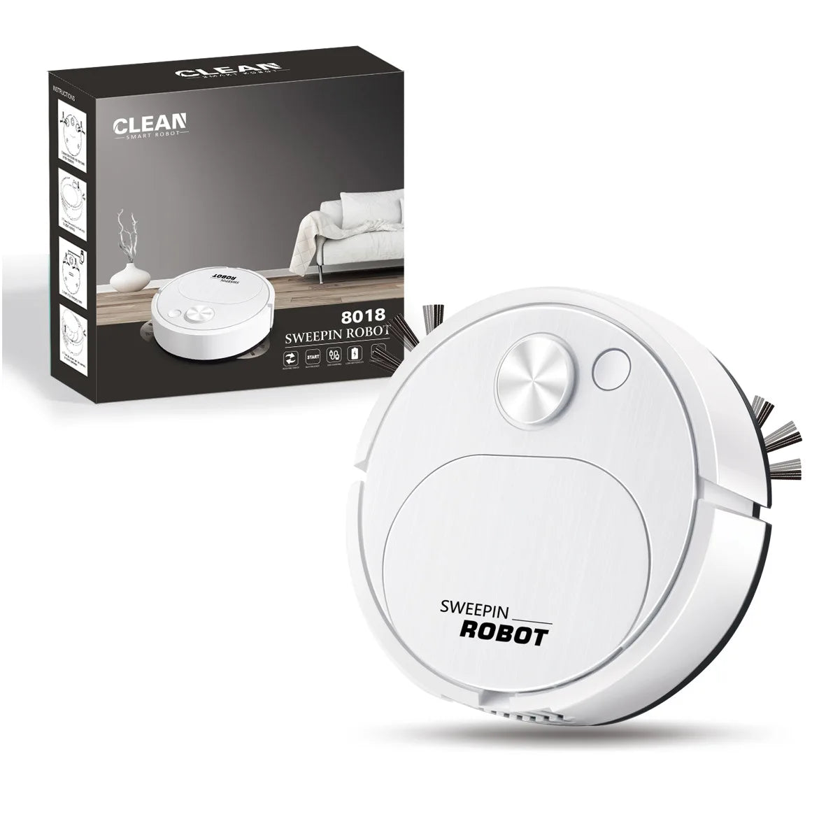Smart Robot USB Sweeping Robot Vacuum Cleaner Mopping 3 In 1 Smart Wireless 1500Pa Dragging Cleaning Sweep Floor For Home Office