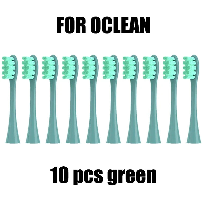 10PCS Replacement Brush Heads for Oclean X PRO/Z1/F1/One/Air 2/SE Soft DuPont Nozzles Vacuum Sealed Packaged
