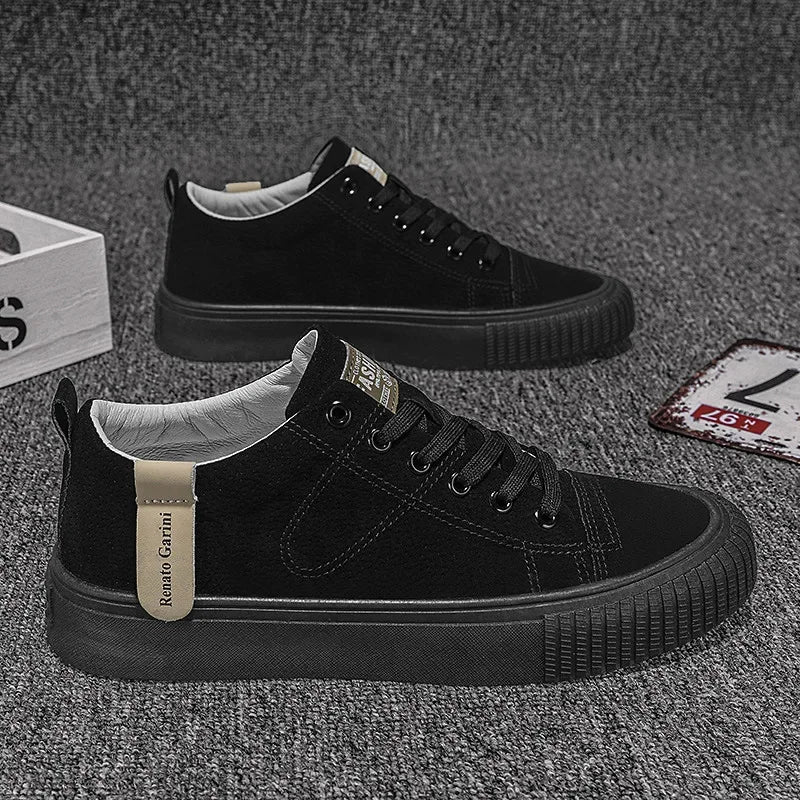 2023Vulcanized Sneakers For Men Trend Casual Leather Shoes Tenis Luxury Trainer Race Korean Mens Walking Running Jogging Shoes