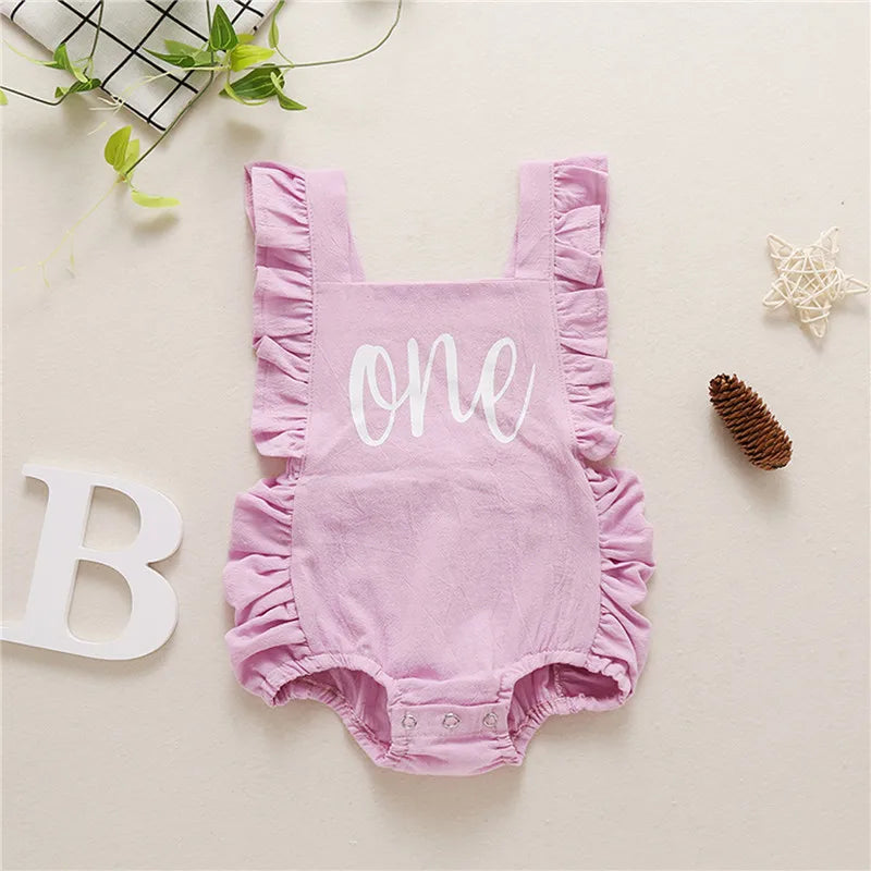 0-24months Baby Girls Summer Bodysuit Sleeveless Edge Romper For Infant Girls Sleeveless Casual Playsuit