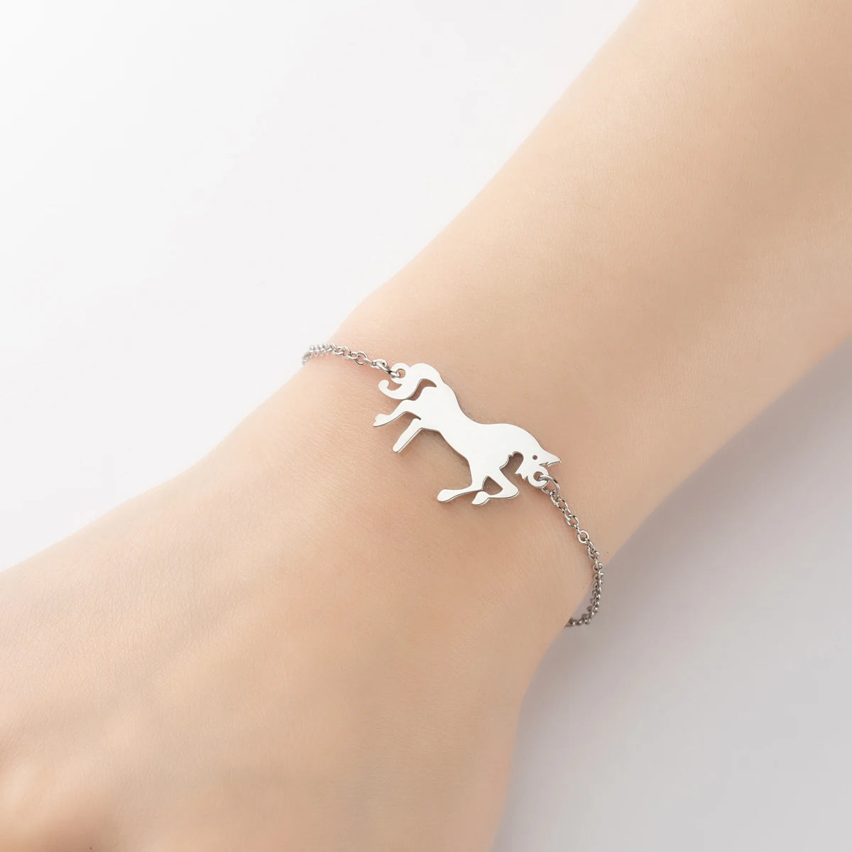 Lucky Cat Charm Bracelet Stainless Steel For Women Cheap Friendship Gifts Cute Animal Chain Bracelets Jewelry Pulseras Mujer