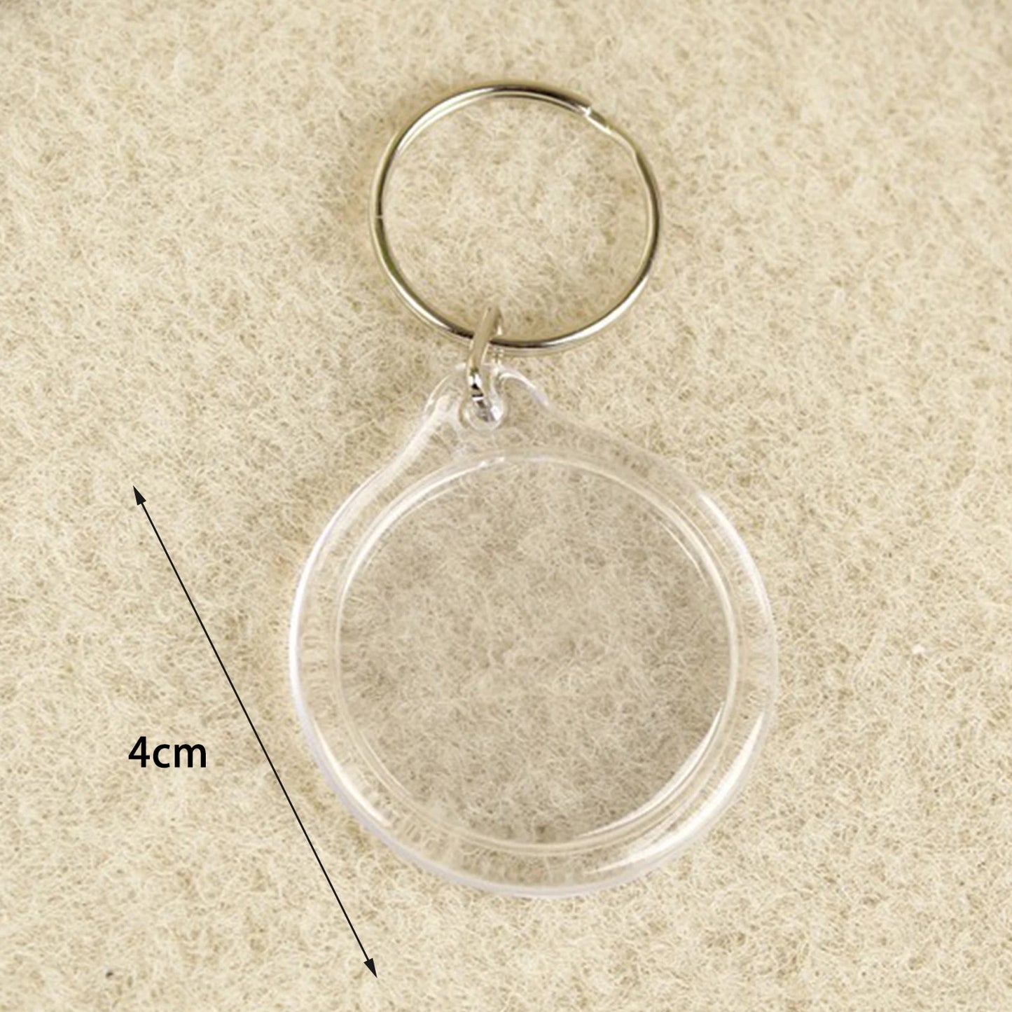 1PC Acrylic Photo Frame Keychain Photo Insert Keyrings Transparent Blank Rectangle Square For Double-Sided Photos DIY Supplies