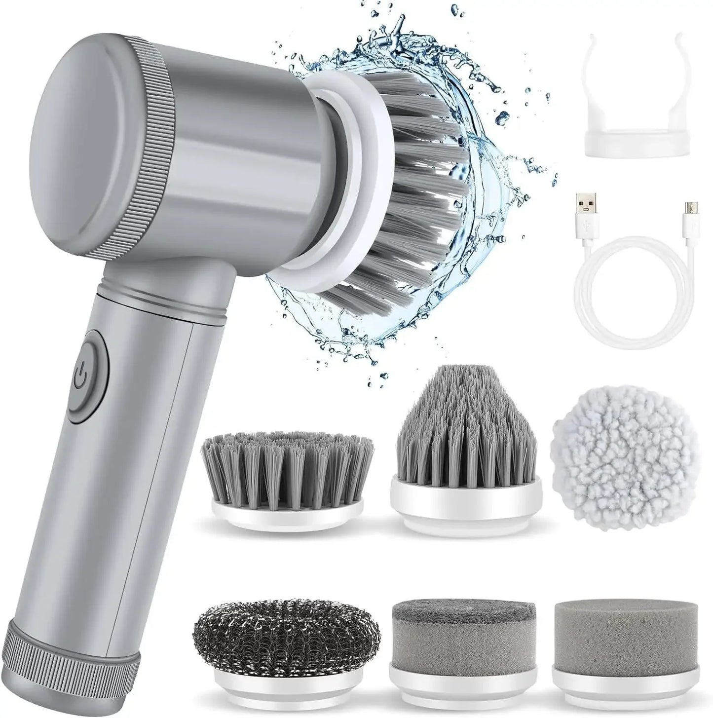 Xiaomi 6-in-1 Electric Cleaning Brush Home Appliances Wireless Electric Floor Scrubber Replaceable Brush Head Bathroom Kitchen