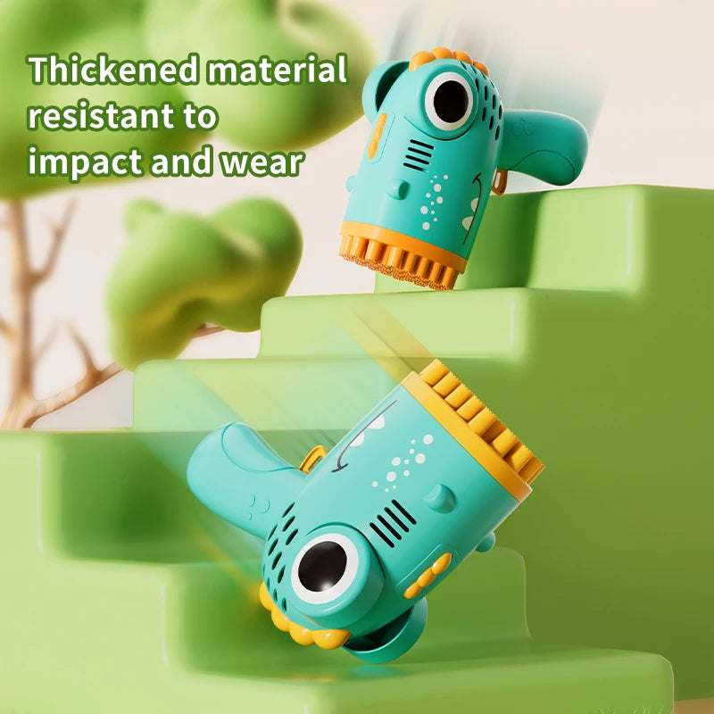 40 Holes Dinosaur Bubble Gun Handheld Fully Automatic Bubble Machine Without Battery And Bubble Water For Kids Gift