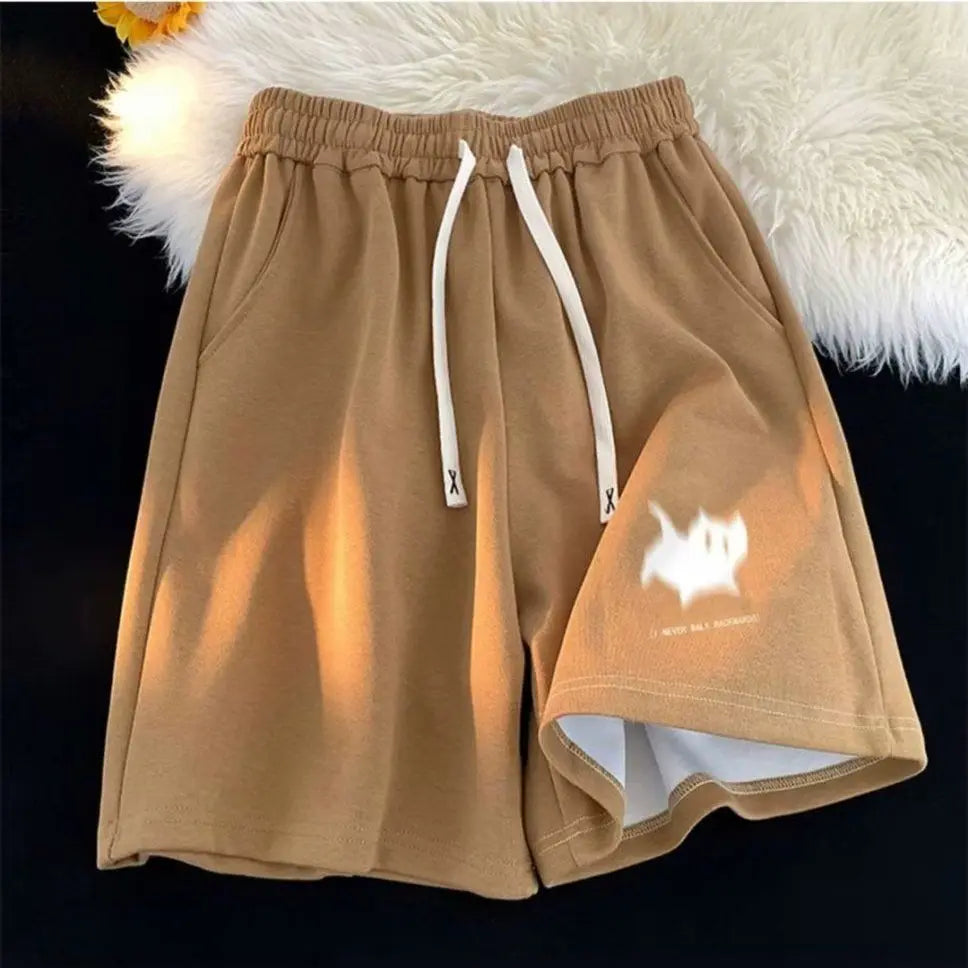 Women Clothing Pantalones Cortos De Mujer Summer Casual Shorts Streetwear BF Print Fashion Y2k Wide Leg Pants 2025 New Bottoms