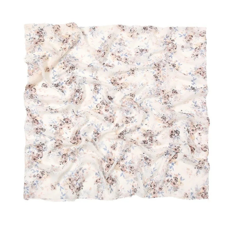 Fashion Printing Flower Tassel Shawl Cotton Viscose Scarf Women Beach Sunscreen Shawl Muslim Hijab Wrap Headscarf 180*90cm