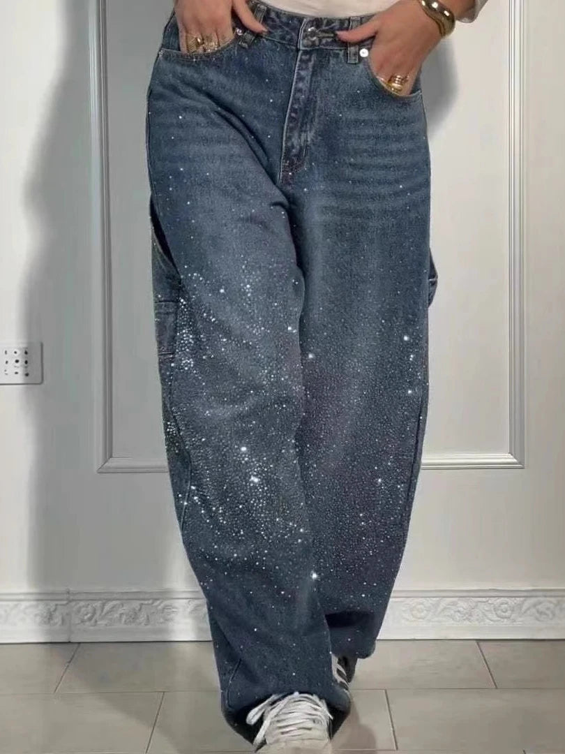 Women Autumn Winter Trouser Pants Solid Color High Waist Button Pockets Wide Leg Pants Casual Fashion Comfortable Regular Fit
