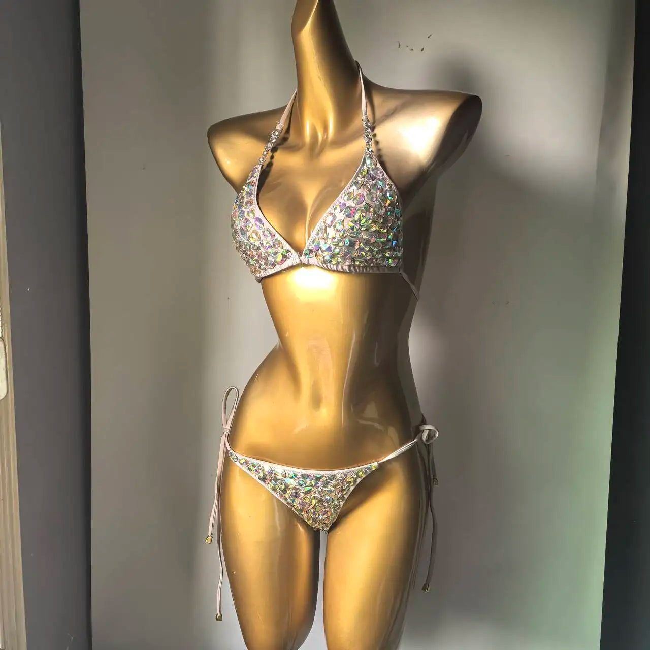 2020 venus vacation diamond bikini set bandage swimwear sexy women bathing suit push up beachwear biquini