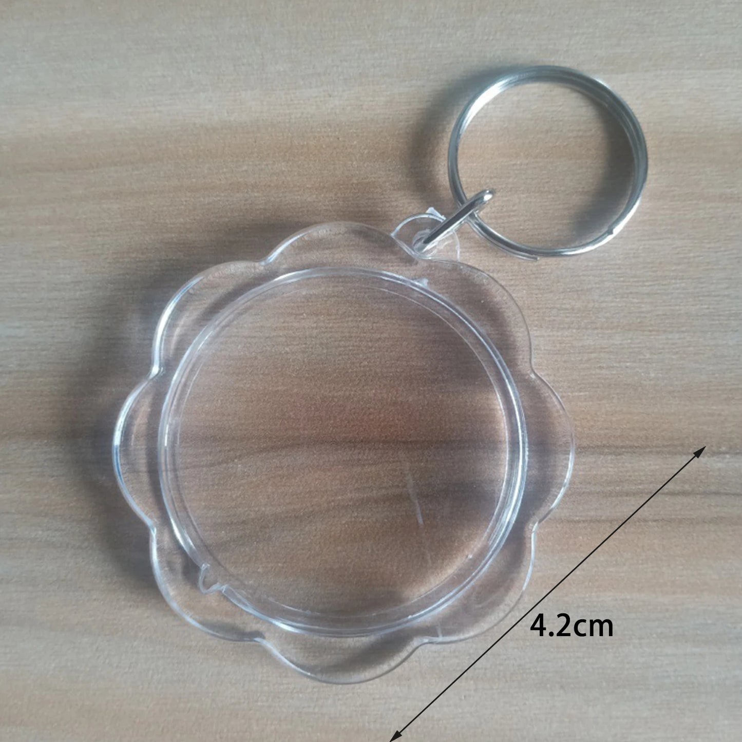 1PC Acrylic Photo Frame Keychain Photo Insert Keyrings Transparent Blank Rectangle Square For Double-Sided Photos DIY Supplies