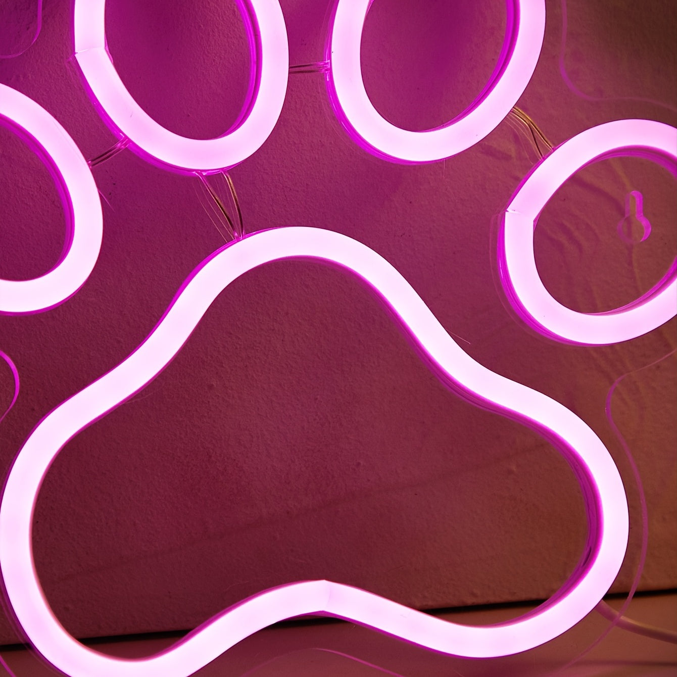 1pc LED Neon Sign Dog Paw Shaped Night Lights, 5V USB Power Supply Neon Lamp For Home Bedroom Dorm Party