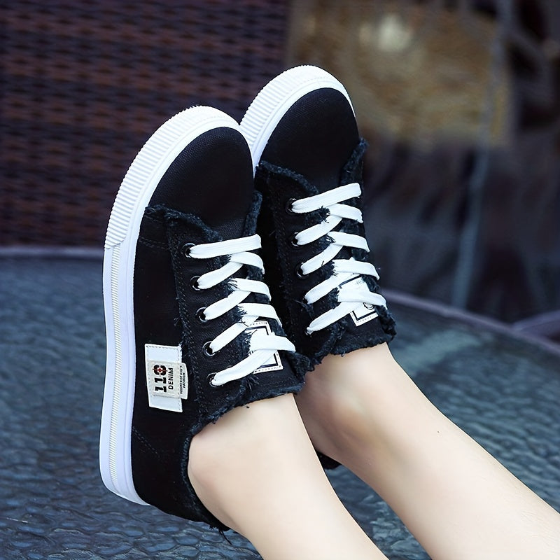 Women'S Casual Round Toe Solid Color Canvas Shoes, Small White, Flat Bottom, PVC Sole, Fabric Upper And Insole, Hand Wash, No Dry Clean, Spring, Autumn, All Season 2022