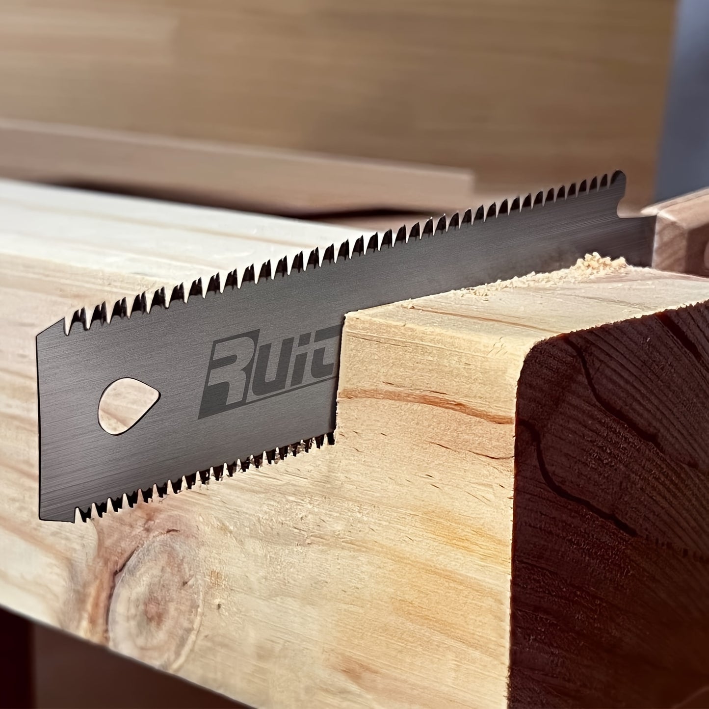 1pc Japanese Hand Saw, 6 Inches, Double Edge Sided Pull Saw, Ryoba SK5 Flexible Blade, 14/17 TPI Flush Cut Saw With Beech Wood Handle, Woodworking Tools