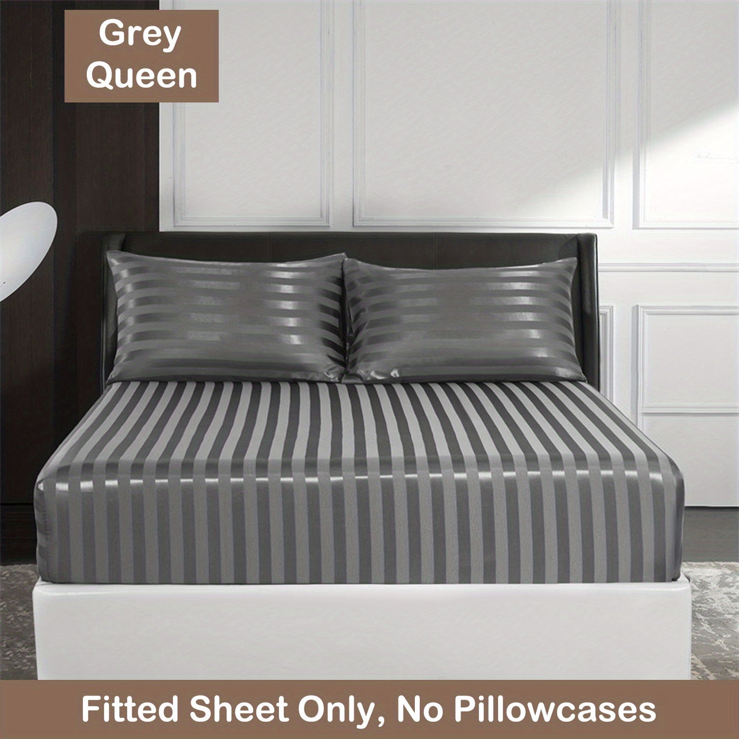 Luxurious Striped Woven Fitted Sheet - Soft, Breathable & Easy-Care Design for Superior Comfort and Healthy Sleep