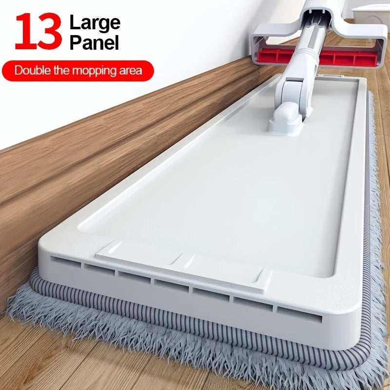 59inch Hands-Free Flat Mop Set - Effortless Cleaning for Lazy Days - 3 Microfiber Pads, Super Absorbent, Dry & Wet Dual-Use - Hassle-Free Maintenance
