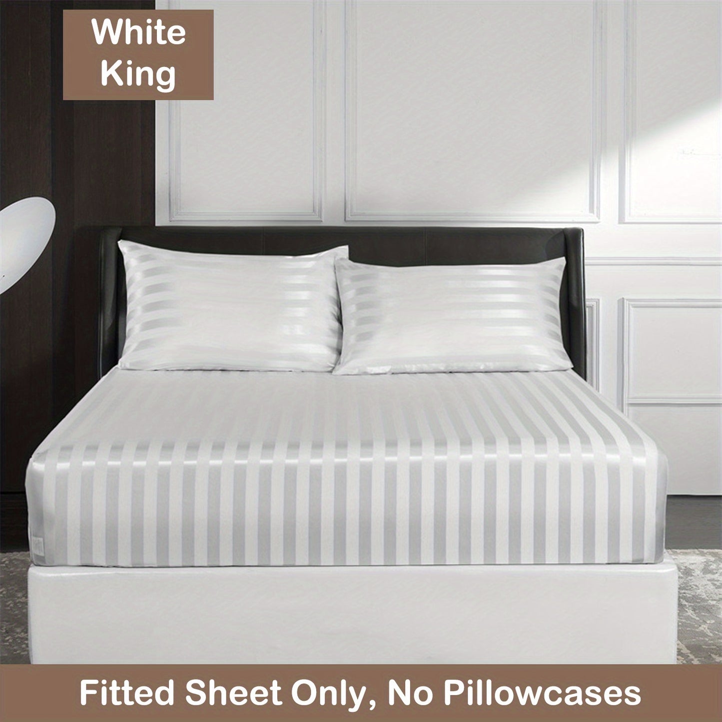 Luxurious Striped Woven Fitted Sheet - Soft, Breathable & Easy-Care Design for Superior Comfort and Healthy Sleep