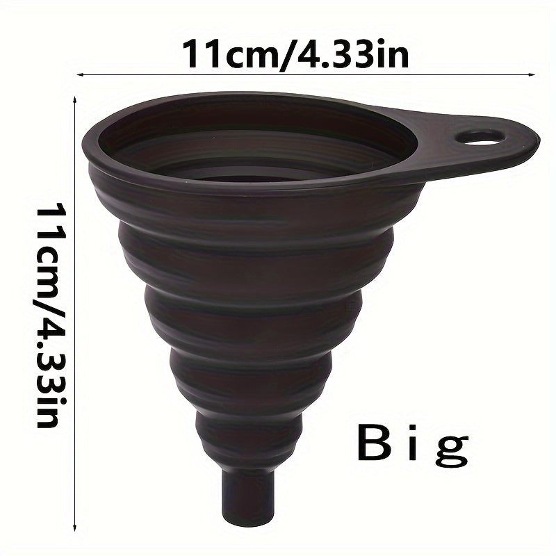 Universal Silicone Long Neck Telescopic Funnel - Funnels for Easy Oil Changes, Spill-Free Pouring, and Mess-Free Car Maintenance with Extended Reach and Flexible Design