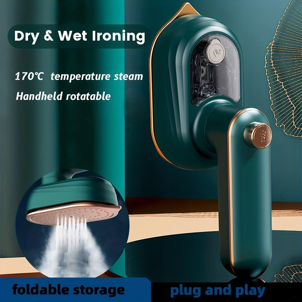 1pc, Portable Mini Ironing Machine - 180°Rotatable Handheld Steam Iron For Travel - Foldable And Professional - Essential Cloth Care Tool
