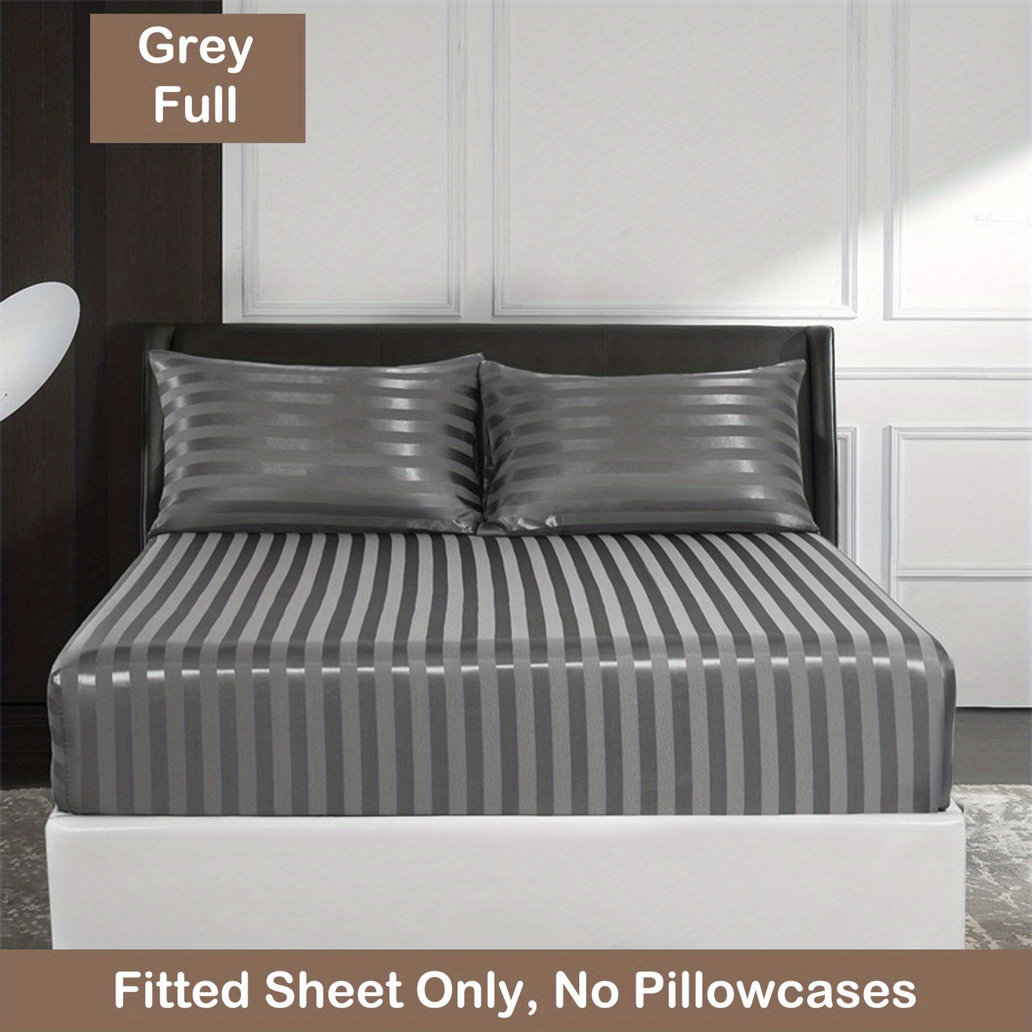 Luxurious Striped Woven Fitted Sheet - Soft, Breathable & Easy-Care Design for Superior Comfort and Healthy Sleep