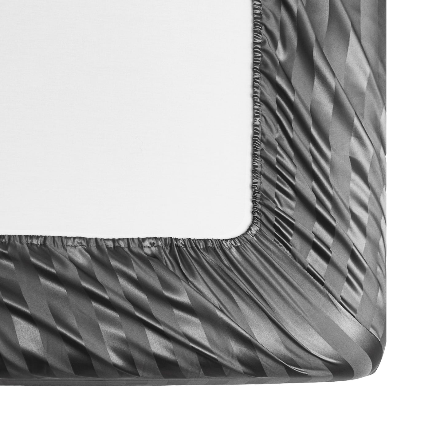 Luxurious Striped Woven Fitted Sheet - Soft, Breathable & Easy-Care Design for Superior Comfort and Healthy Sleep