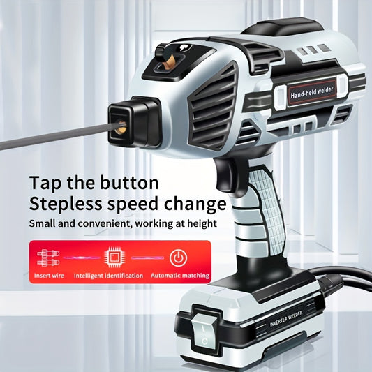 Handheld Arc Welder - 110V Semi-Automatic, Digital Intelligent Current Control, Fits 2.5mm Electrodes, US Plug