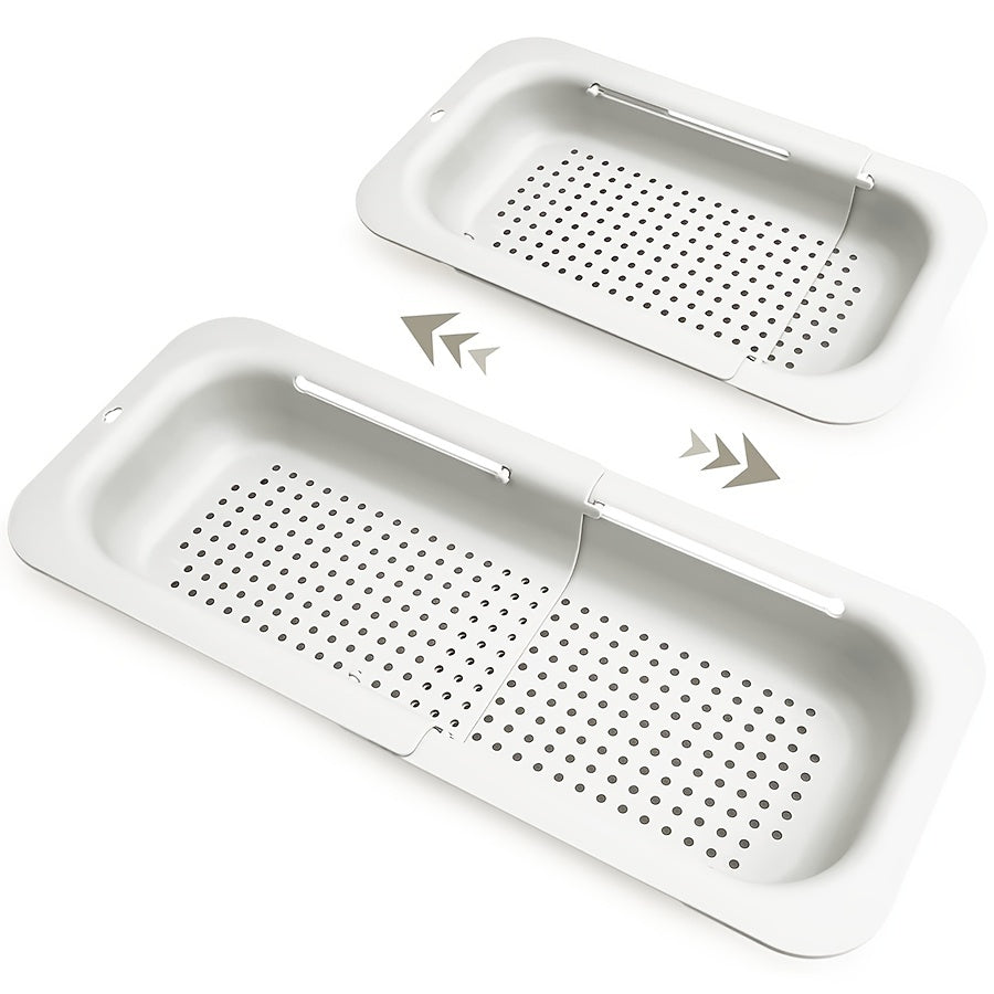 1pc Extendable Collapsible Sink Colander and Strainers Basket for Kitchen - Perfect for Fruit and Vegetable Straining and Draining