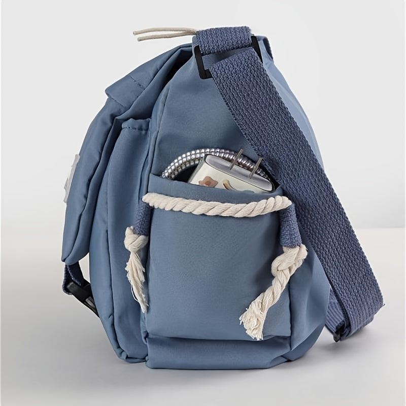[Large Capacity Messenger Bag] 1pc Nylon Handbag Shoulder Bag Large Capacity Messenger Bag, Men's Messenger Bag Student School Bag