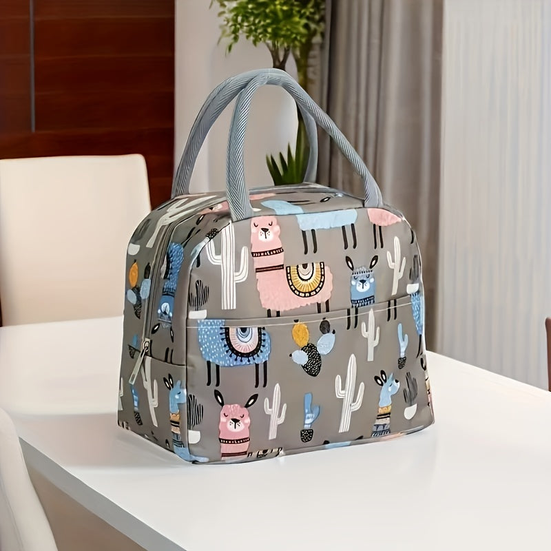 1pc Insulated Lunch Bag - Portable, Stylish, and Convenient Storage Solution for School, Work, and Travel