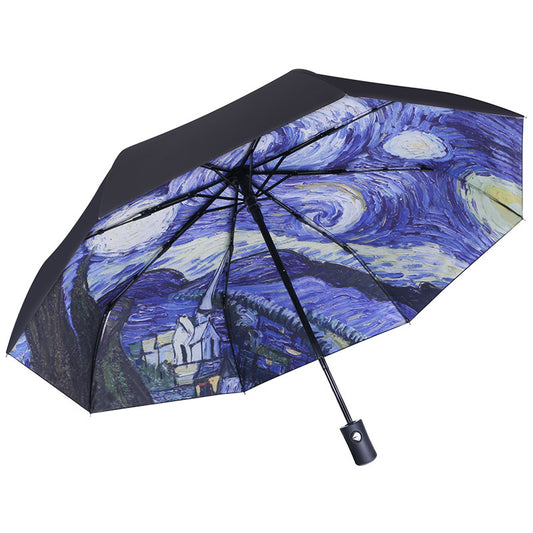 2022 Automatic Umbrella Sun Rain UV Protection Windproof Beach Umbrella Foldable Portable Umbrella