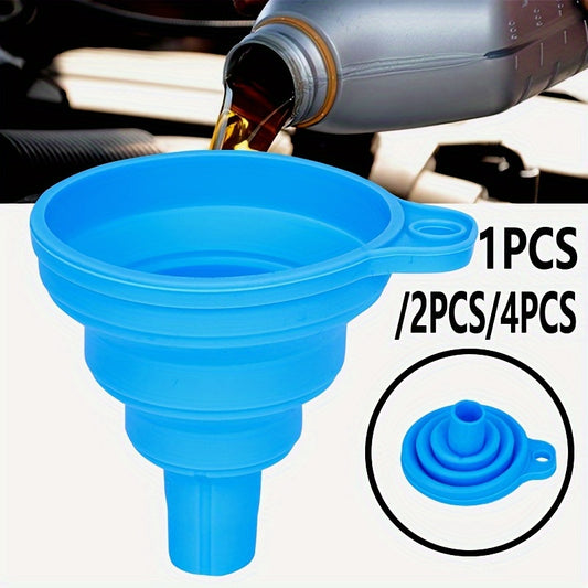 Universal Silicone Long Neck Telescopic Funnel - Funnels for Easy Oil Changes, Spill-Free Pouring, and Mess-Free Car Maintenance with Extended Reach and Flexible Design