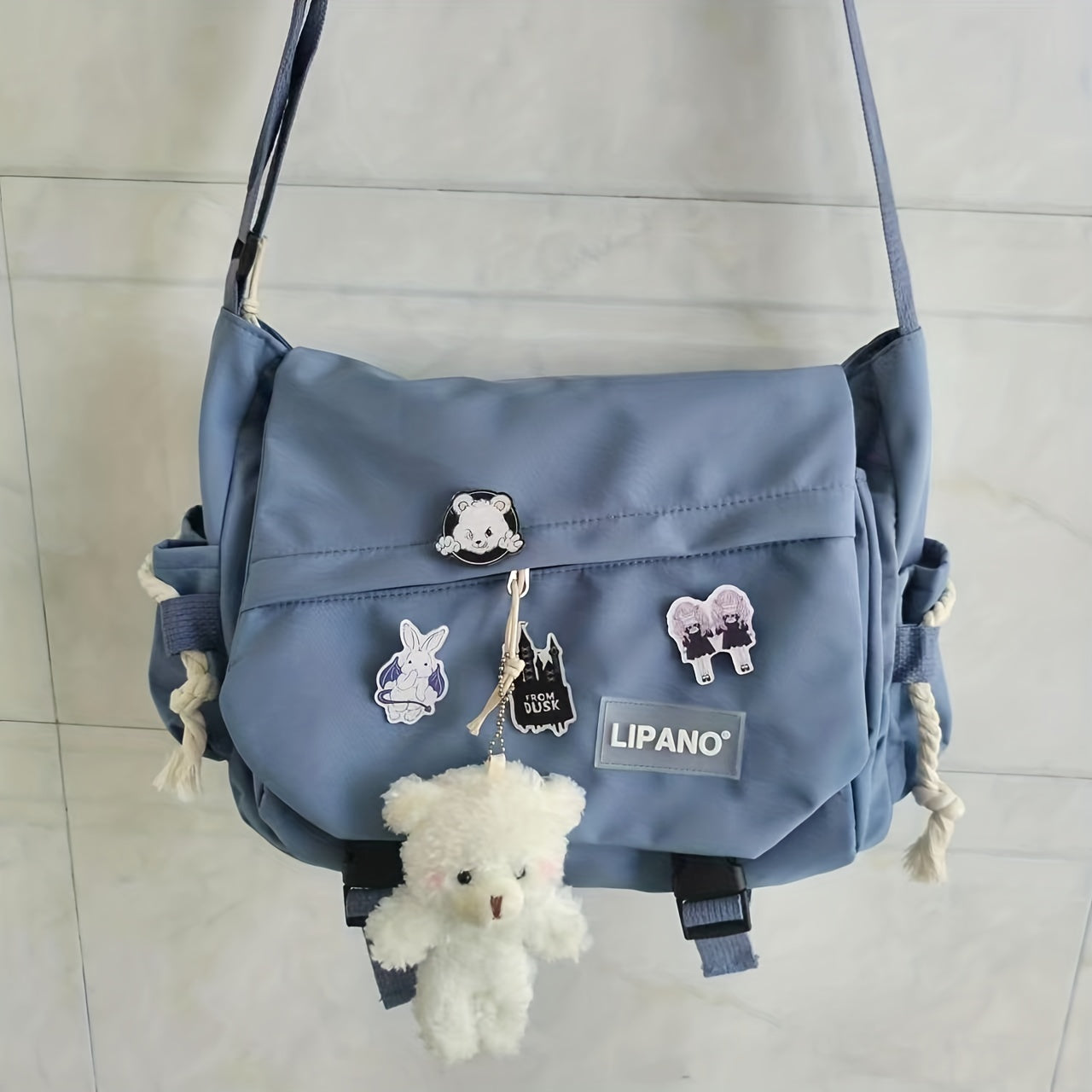 [Large Capacity Messenger Bag] 1pc Nylon Handbag Shoulder Bag Large Capacity Messenger Bag, Men's Messenger Bag Student School Bag