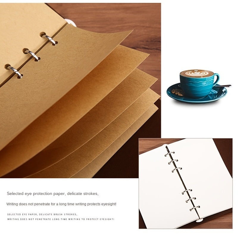 75 Sheets/PC Vintage Style Maple Leaf Logo Notebook with Brown Paper Inside