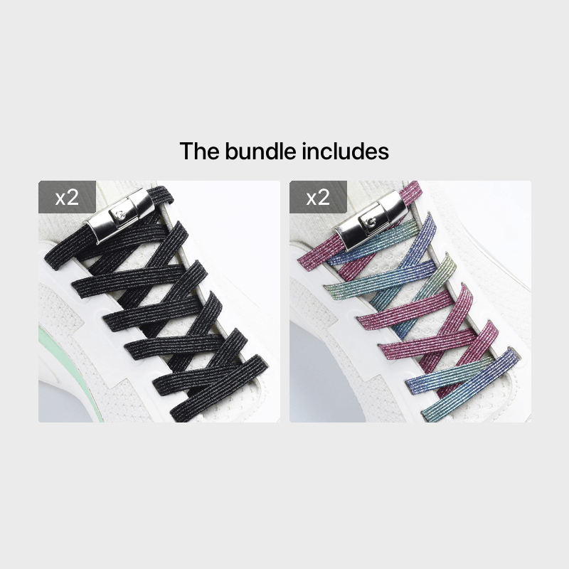 1 Pair 100cm Adjustable No-Tie Elastic Laces with 2 Fixed Buckles for Comfortable Loafers, Sports Shoes, and Casual Shoes for Adults and Seniors