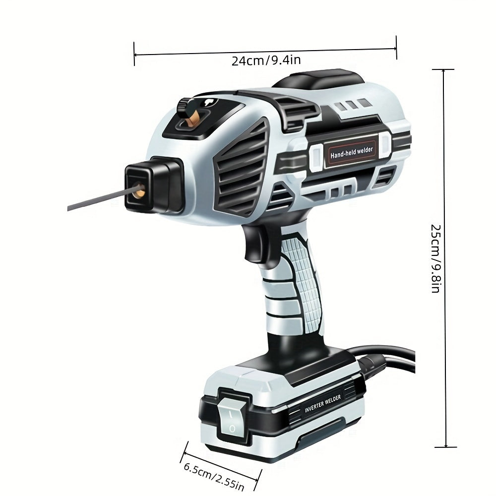 Handheld Arc Welder - 110V Semi-Automatic, Digital Intelligent Current Control, Fits 2.5mm Electrodes, US Plug
