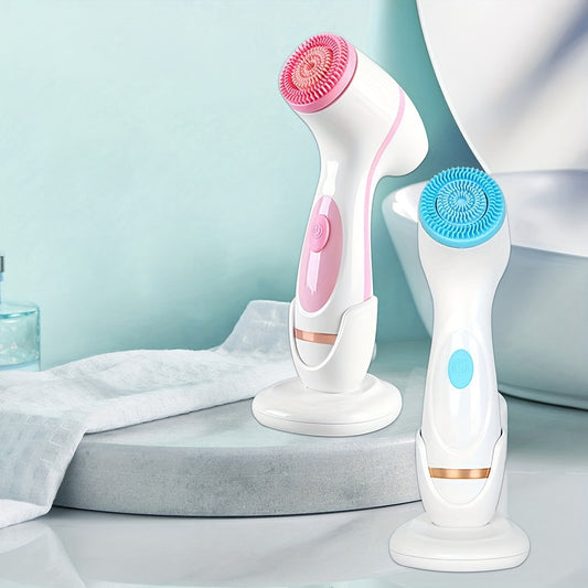 [3 In 1 Wireless Face Brush] 3 In 1 Wireless Sonic Face Spin Brush - Deep Cleaning Remove Blackhead Machine Set - Spa System