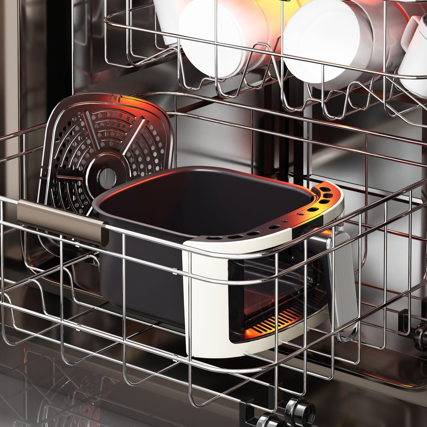 1pc, Large Capacity Air Fryer Oven with Smart Cooking Programs - Multifunctional Electric Fryer for Healthy and Delicious Meals