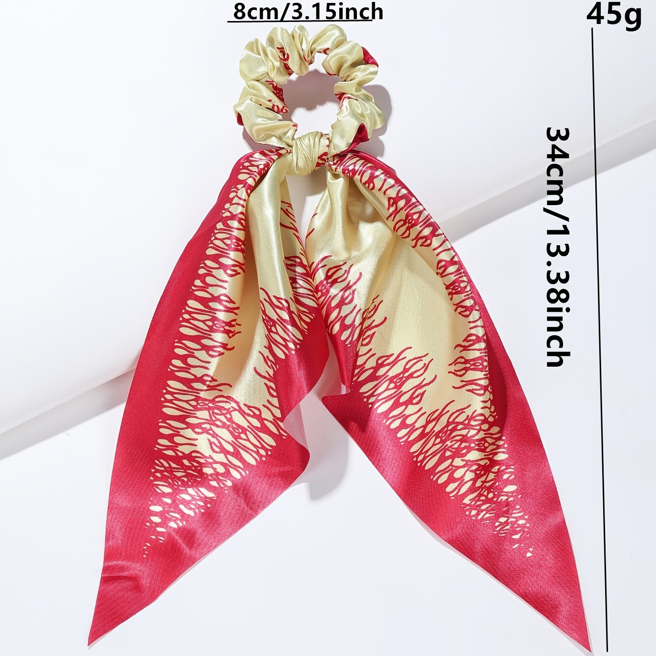 4pcs Adorable Japanese Anime Cartoon Printed Fabric Bowknot Hair Scarves with Elastic Hair Ties for Women - Soft, Comfortable, and Easy to Wear Ponytail Holders for Various Hairstyles - Cute Hair Accessories for Anime Fans