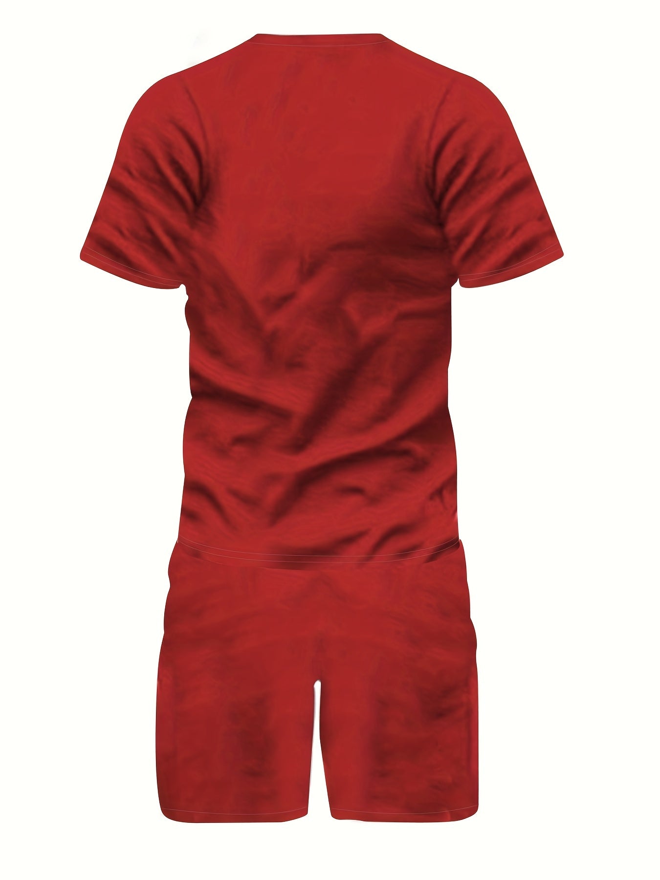 2 piece Men's 'Faith' Print Short Sleeve T-Shirt and Shorts Set - Comfortable Casual Loungewear for Summer