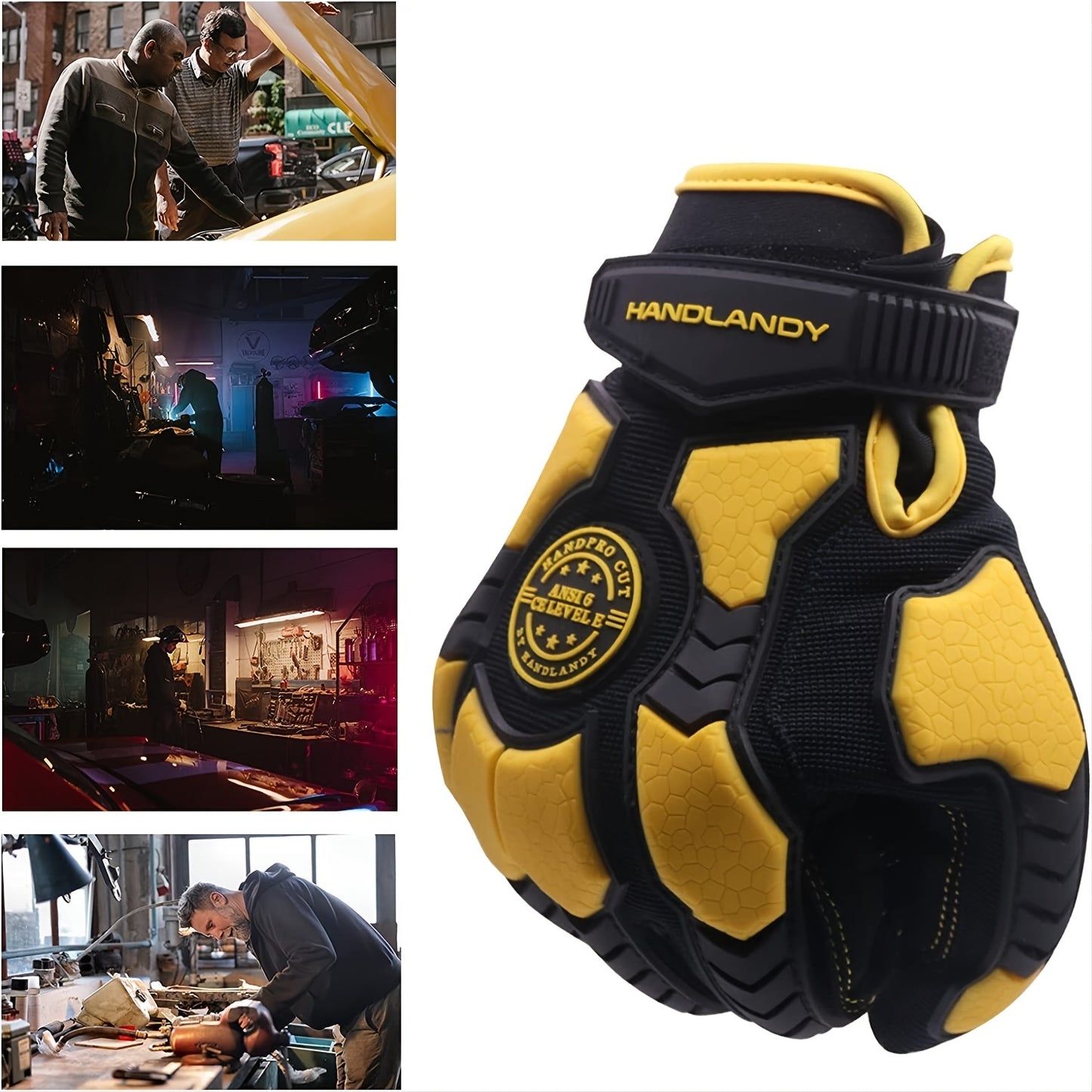 [Gripenhanced Gloves] Heavy-Duty Work Gloves, TPR Protective Impact Gloves, Cut-Resistant Utility Mechanical Gloves, Touchscreen Compatible.