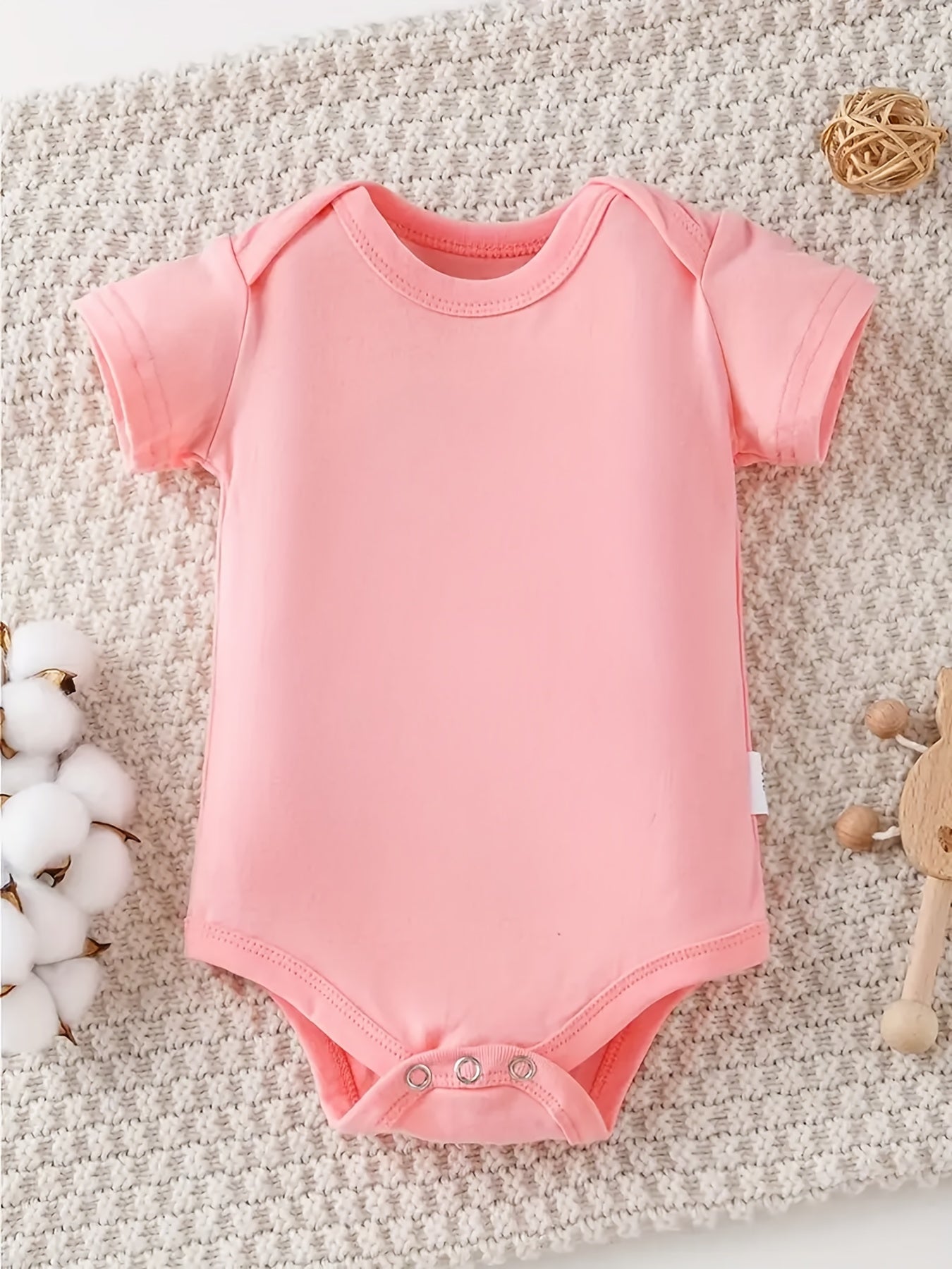 100% Cotton Baby Crawling Clothes - Tigger & Pooh Easter Design, Soft Gray, Short Sleeve, Round Neck, All-Season Casual Wear for Little Ones, Allseason Clothing | Playful Print Top | Cotton Fabric, Baby Clothes, for Outdoor