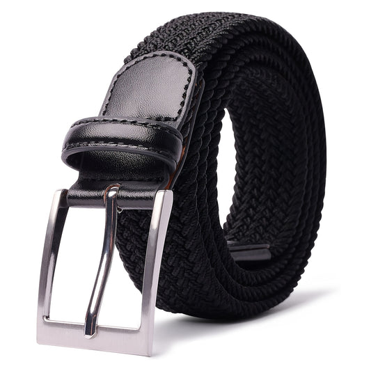 Braided Elastic Belt Woven Belts For Men, Casual Pants Jeans Belt For Outdoor Daily, Ideal choice for Gifts
