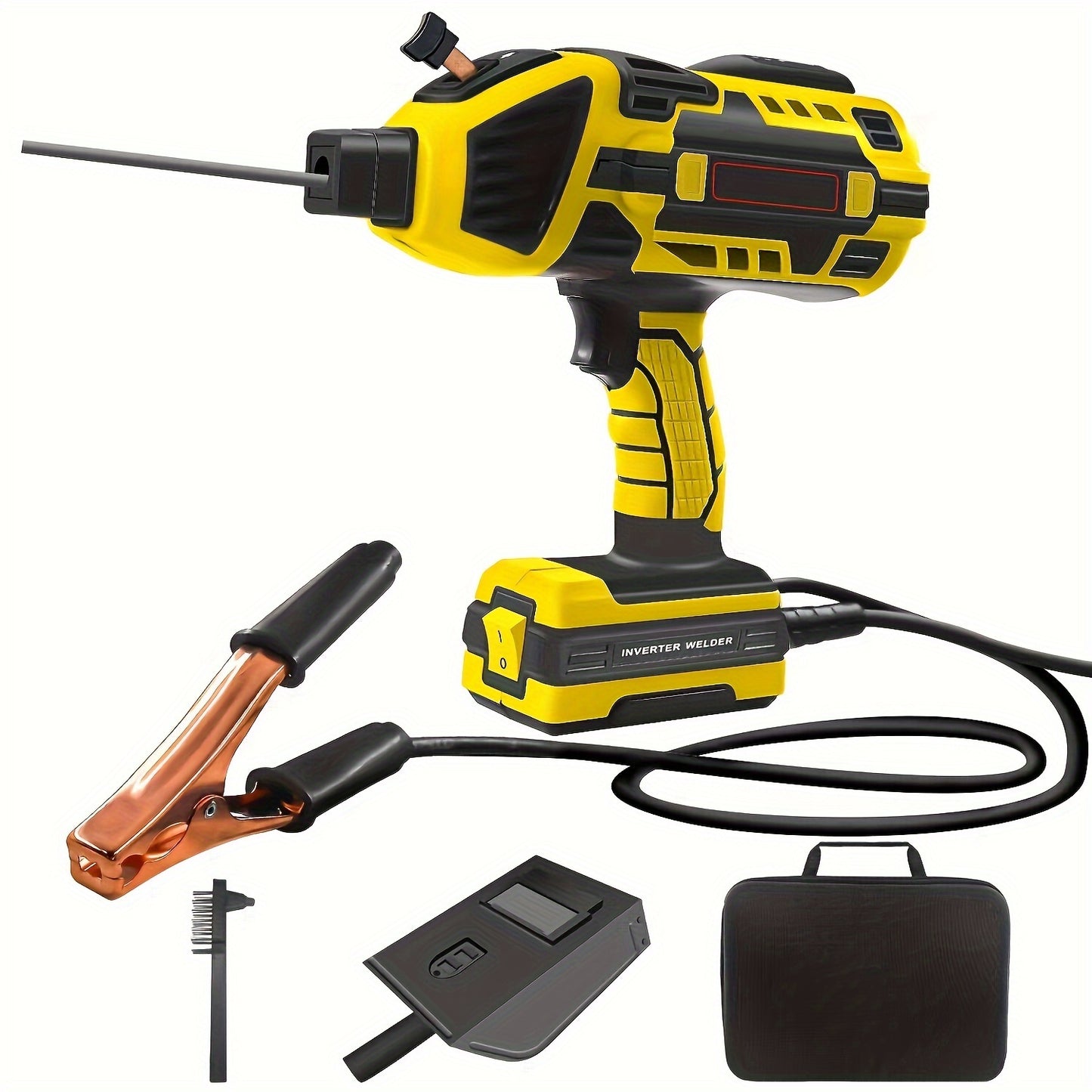 Handheld Arc Welder - 110V Semi-Automatic, Digital Intelligent Current Control, Fits 2.5mm Electrodes, US Plug