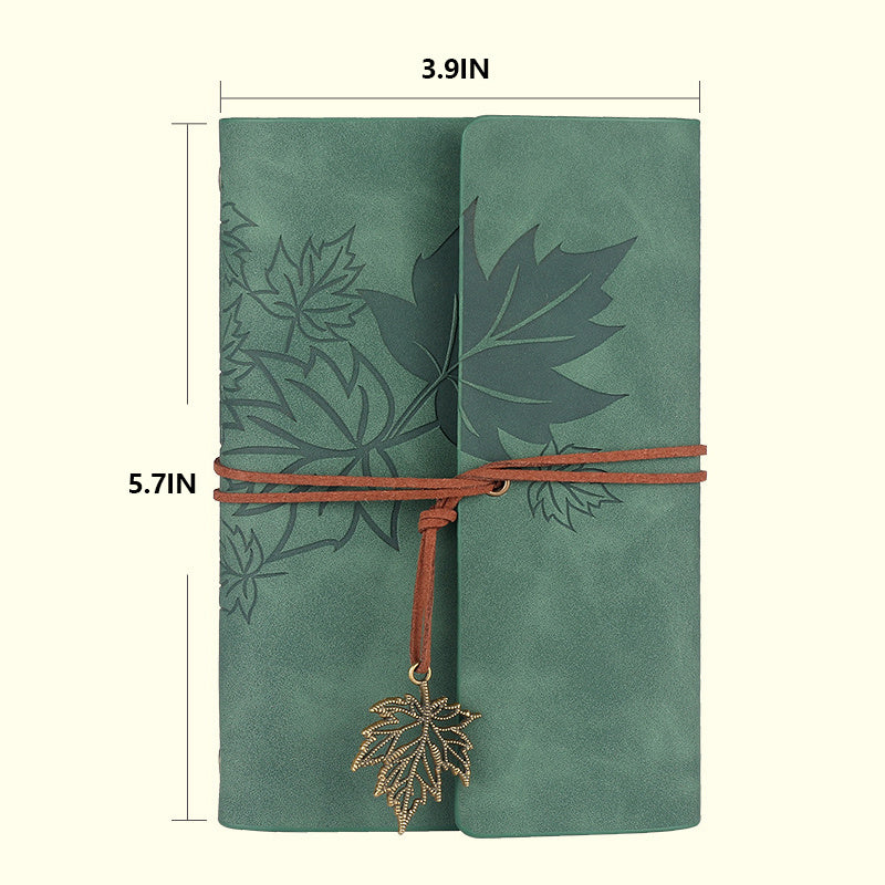 75 Sheets/PC Vintage Style Maple Leaf Logo Notebook with Brown Paper Inside