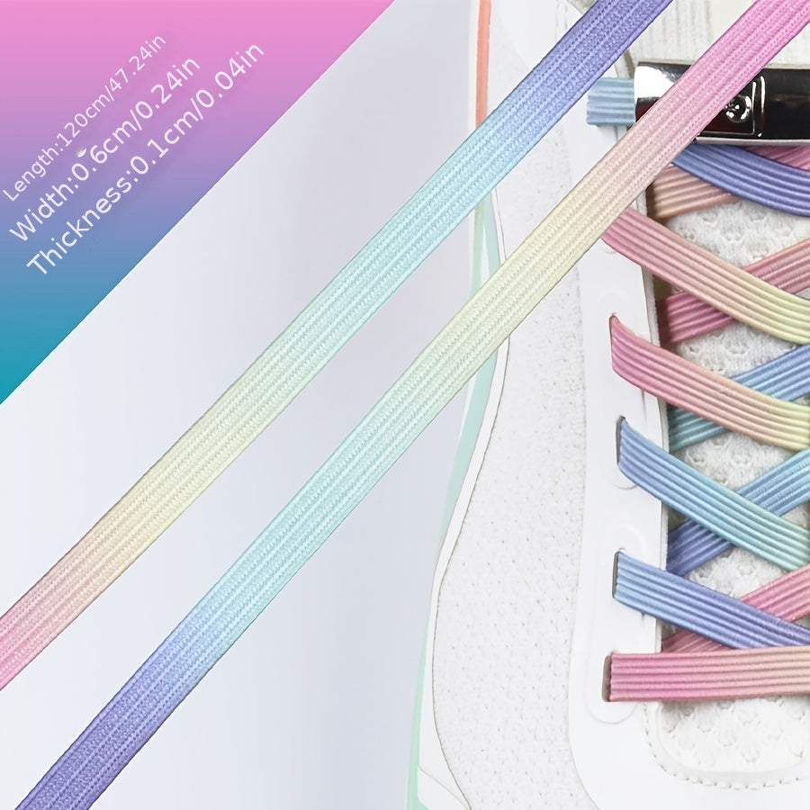 1 Pair 100cm Adjustable No-Tie Elastic Laces with 2 Fixed Buckles for Comfortable Loafers, Sports Shoes, and Casual Shoes for Adults and Seniors