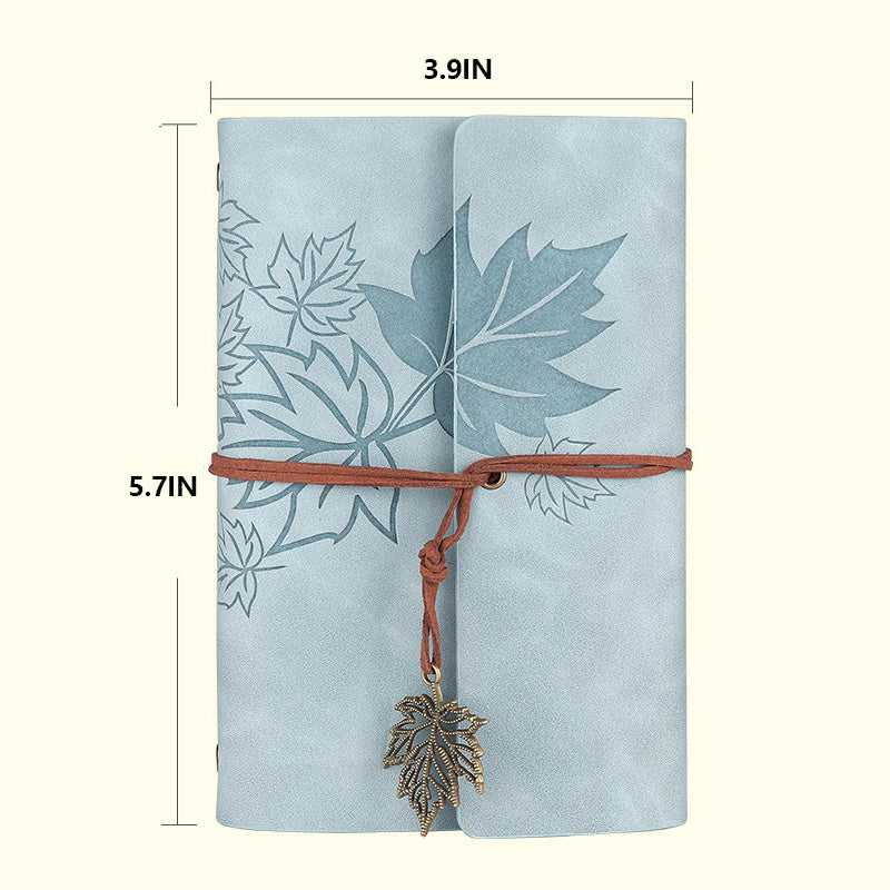 75 Sheets/PC Vintage Style Maple Leaf Logo Notebook with Brown Paper Inside