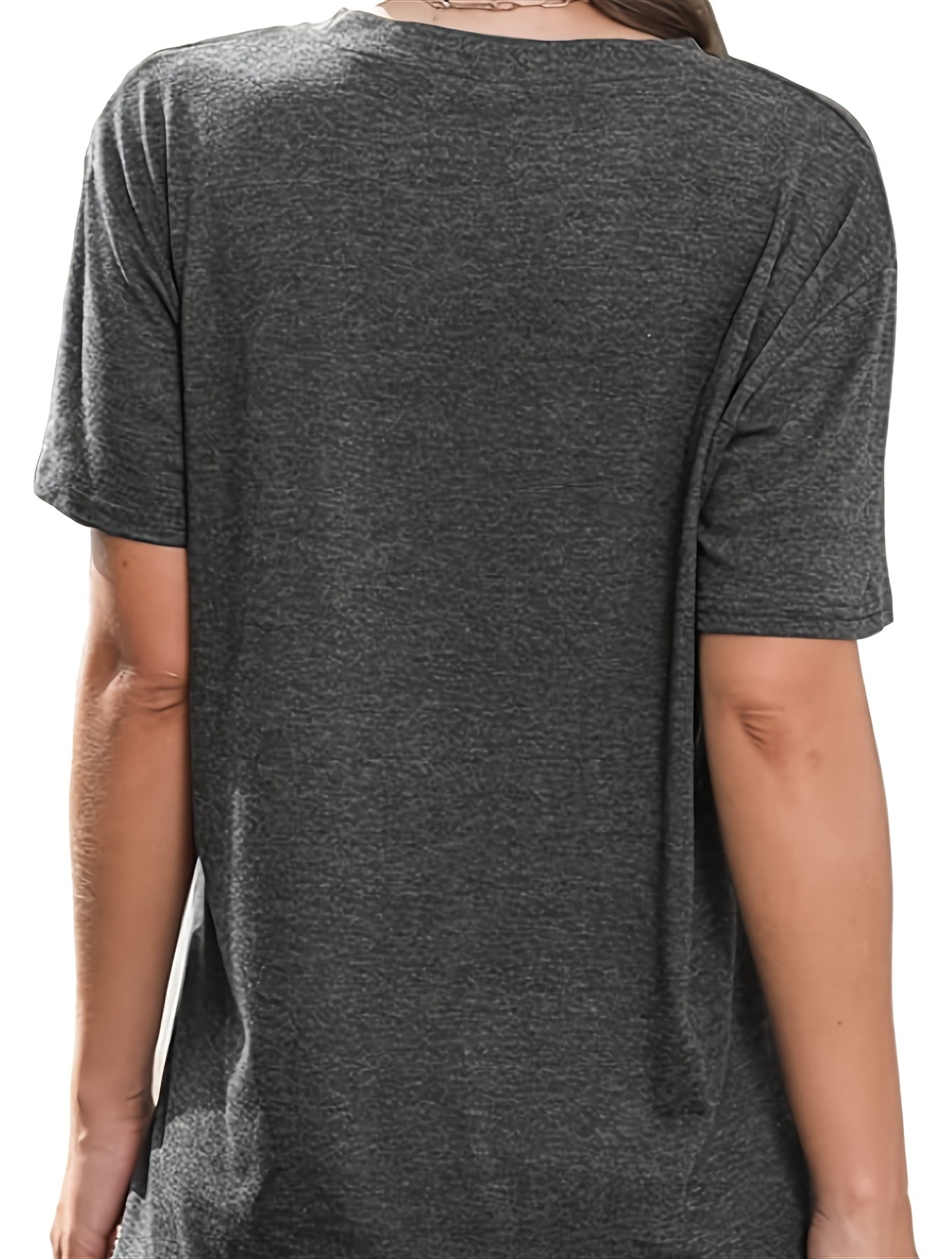Letter Print Crew Neck T-Shirt, Casual Short Sleeve T-Shirt For Spring & Summer, Women's Clothing