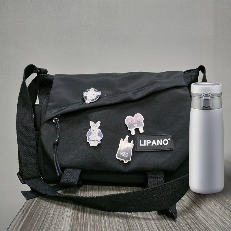 [Large Capacity Messenger Bag] 1pc Nylon Handbag Shoulder Bag Large Capacity Messenger Bag, Men's Messenger Bag Student School Bag