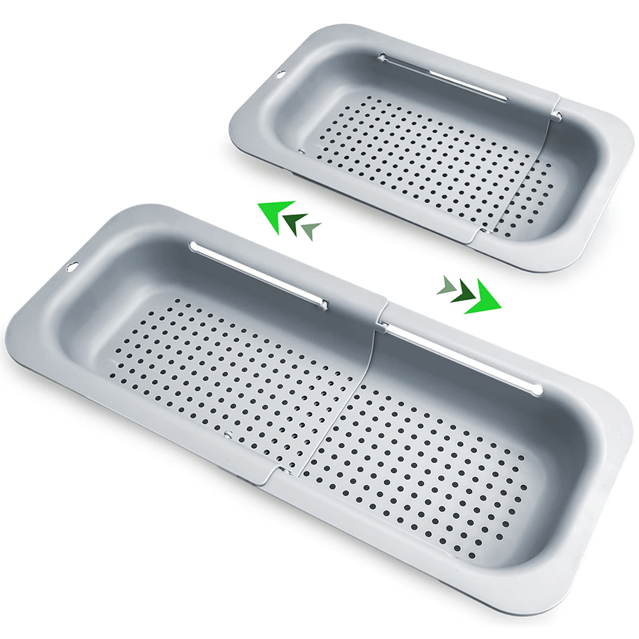1pc Extendable Collapsible Sink Colander and Strainers Basket for Kitchen - Perfect for Fruit and Vegetable Straining and Draining